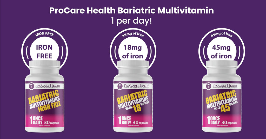 ProCare Bariatric Multivitamin 45mg Iron, 90 Capsules, Once Daily