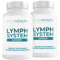 PUREHEALTH RESEARCH Lymph System Support - Lymphatic Drainage Supplement for Women & Men - Bromelain, Echinacea, Dandelion, Burdock Root, Lemon Powder, Kelp, Cleavers & More - 60 Capsules
