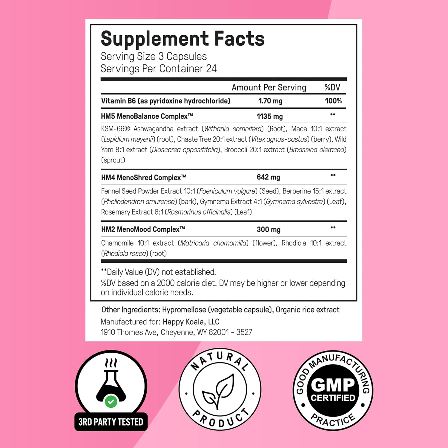 Ultra  Potent Hormone Harmony Natural Hormonal Support for Women 72 Capsules.