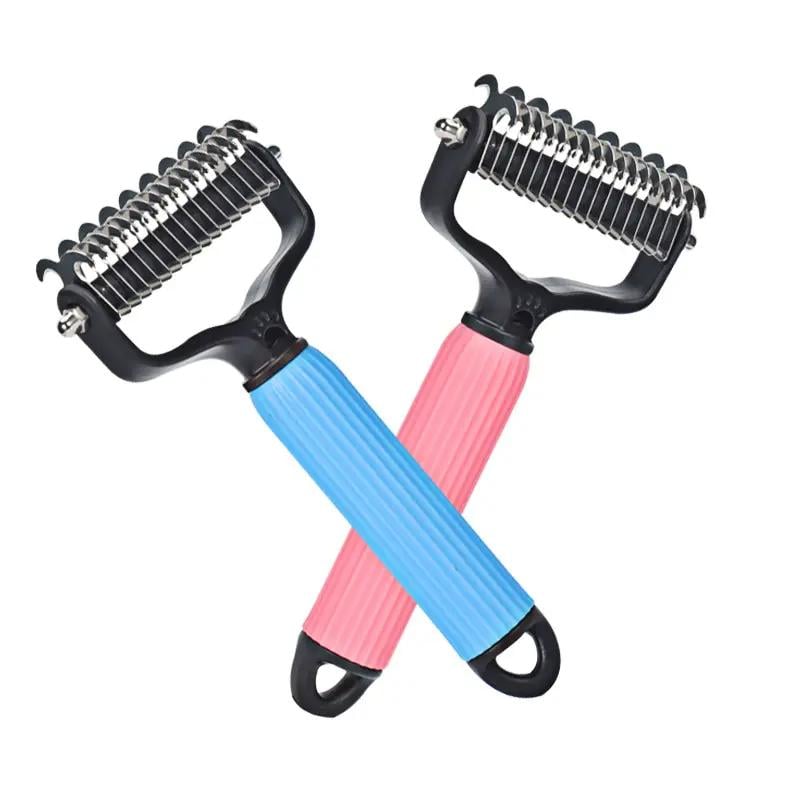 Universal Pet Detangling Comb for Dogs Grooming Tool Double-Sided Stainless Steel for Coat Care & Shedding Removal Easy to Use Essential Grooming
